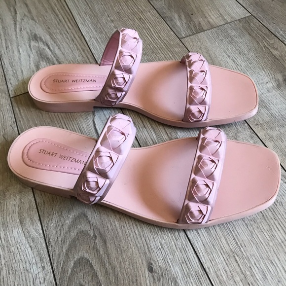 Stuart Weitzman Dual strap Rosita slide Sandal 7.5 - Picture 3 of 6